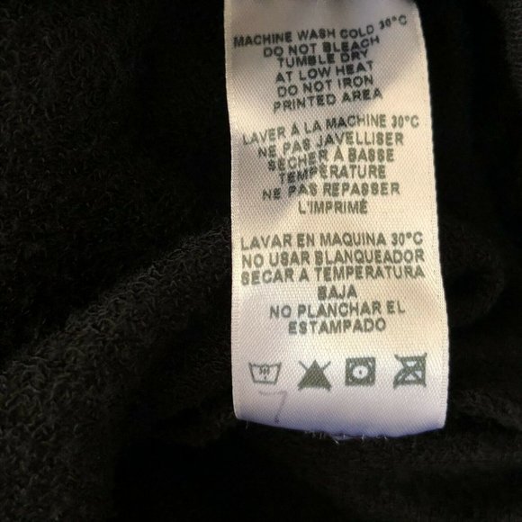 Sundry Anthropologie Size Small 1 Zip Hoodie French Terry Jacket in Black NEW - Picture 10 of 12